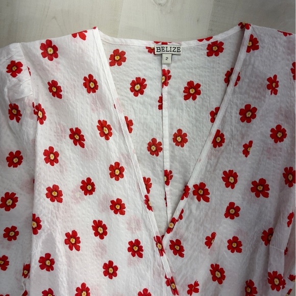 BELIZE high end wrap floral dress boho casual revolve shopbop 4 6 S - Picture 3 of 10